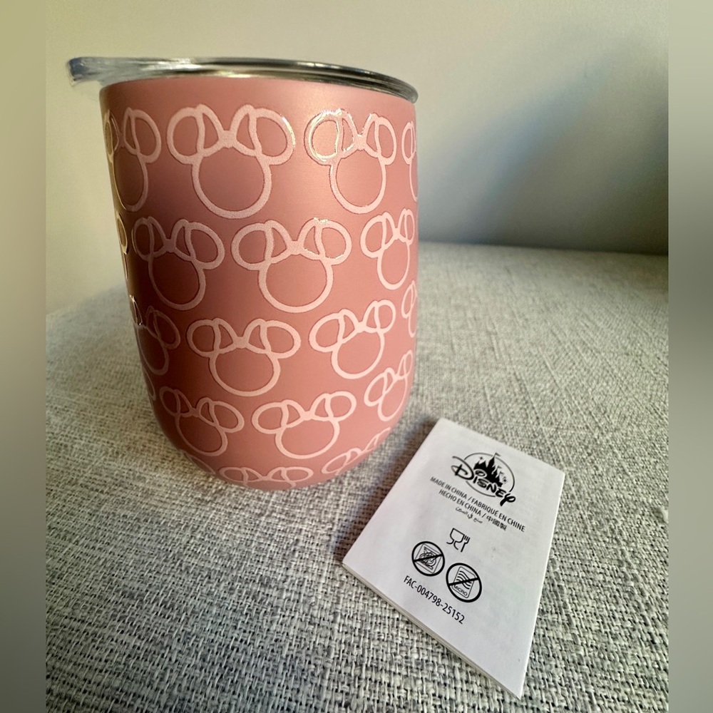 Disney Pink Wine Timbler Minnie Mouse Design